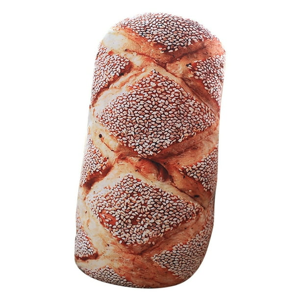 3D Simulation Bread Shape Pillow Soft Lumbar Back Cushion Plush Stuffed Toy New